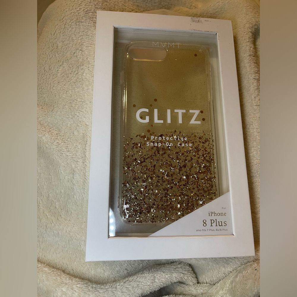 MVMT GLITZ Case iPhone 8 Plus Pro Protective Snap On 6.1" Rose Gold Glitter New